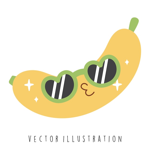 Vecteur une banane groovy