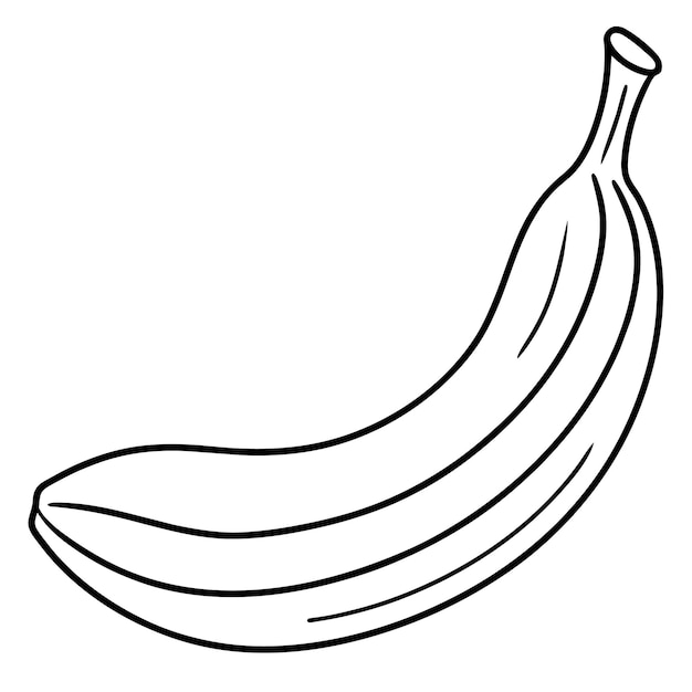 Vecteur une banane qui a une ligne noire sur elle