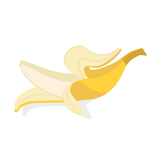 Banane Savoureuse Naturelle élément De Conception De Page Web Sur La Santé Style De Bande Dessinée Peut être Utilisé Comme Autocollant D'impression Web Logo Emblème Illustration Vectorielle