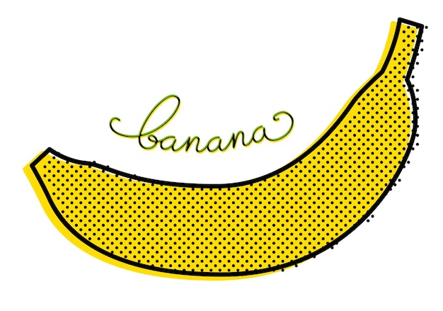 Vecteur banane vectorielle stylisée