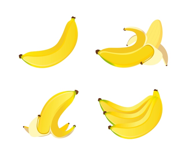 bananes jaunes isolées