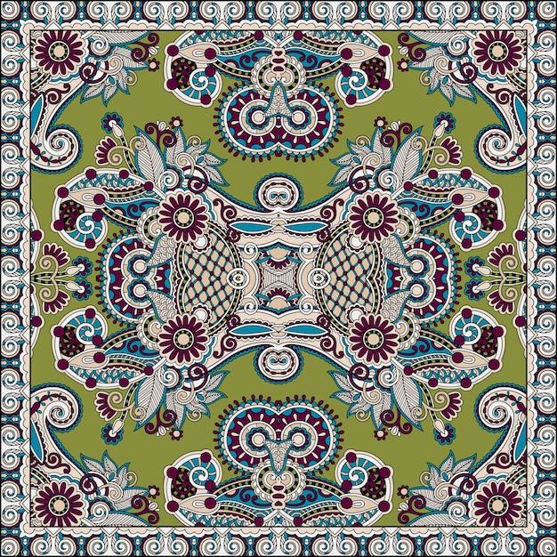 Bandana Cachemire Floral Ornemental Traditionnel