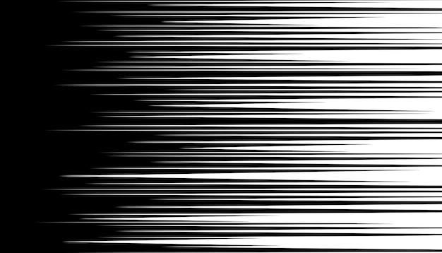 bande dessinée lignes de mouvement horizontales bandes dessinées anime livre de super-héros vitesse ou combat rayons tranchants noir
