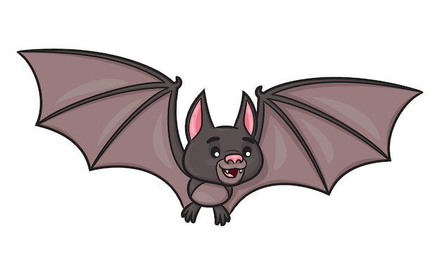 Bande dessinée mignonne de chauve-souris.