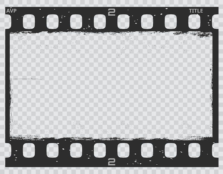 Vecteur une bande de film grunge, un cadre de bande de film vintage