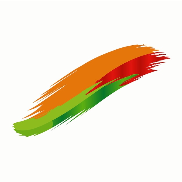 une bande verte orange colorée et une bande orange colorée sont affichées sur un fond blanc