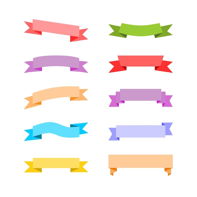 bandeau de collection vectorielle avec couleur pastel