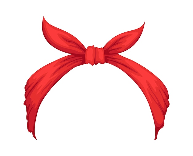 Vecteur bandeau rétro pour femme. bandana rouge pour la coiffure.