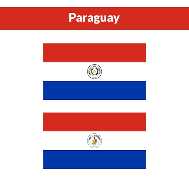 Vecteur bandera de paraguay