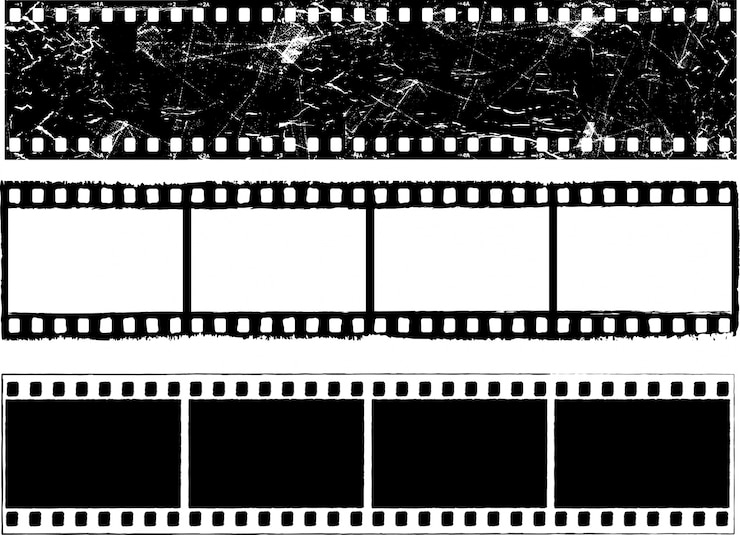 Vecteur bandes de film grunge
