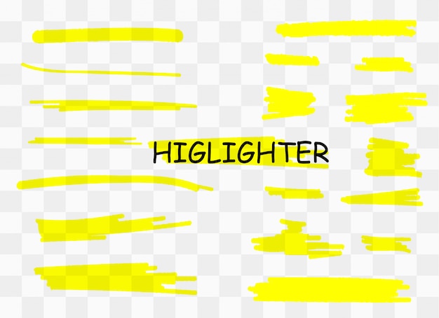 Bandes marqueurs jaunes dessinées.
