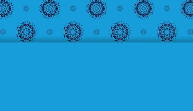 Vecteur baner en bleu avec un motif luxueux pour le design sous votre texte