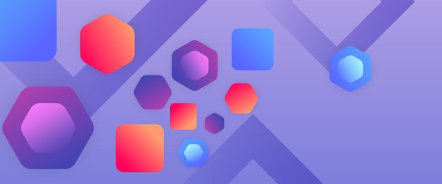 Banner abstrait moderne avec des formes pour les bannières de sites Web, des affiches, des brochures, des flyers, des cartes et des couvertures.