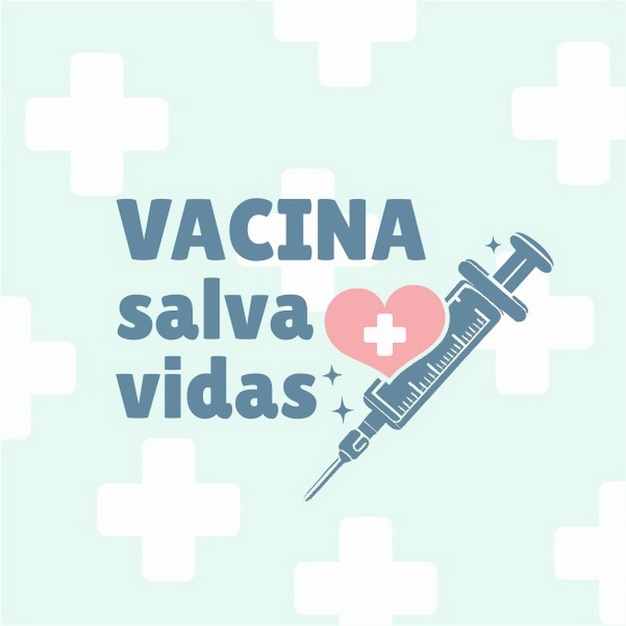 Vecteur banner campagne de vaccination importance de l'immunisation portugaise le virus de la grippe du vaccin seringa