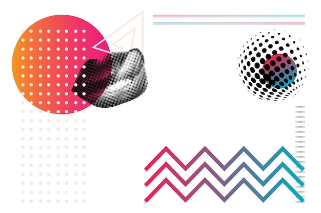 Banner de collage vectoriel abstrait cadre de fond moderne avec espace de copie
