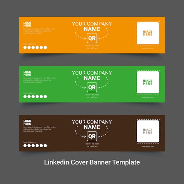 Banner de couverture de LinkedIn Modèle de conception de bannière de couverture d'entreprise Banner professionnel Banner de Couverture de LinkedIn