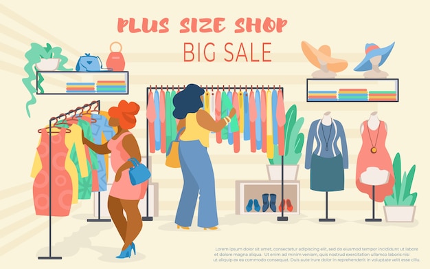 Banner Invitation Plus Size Shop Big Sale