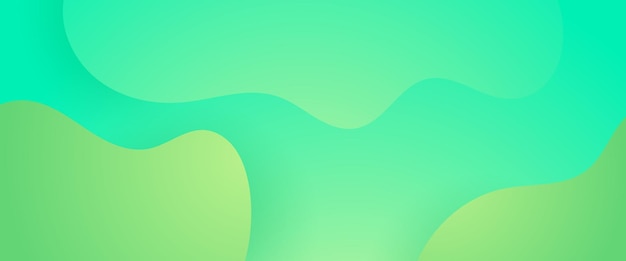Banner vert vectoriel moderne abstrait simple avec des éléments ondulés et liquides illustration vectorielle