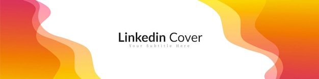 Vecteur bannière abstraite créative de linkedin