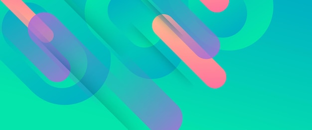 Bannière abstraite à gradient vectoriel simple coloré avec des éléments de formes géométriques Pour la présentation de fond papier peint de fond bannière brochure web layout et couverture