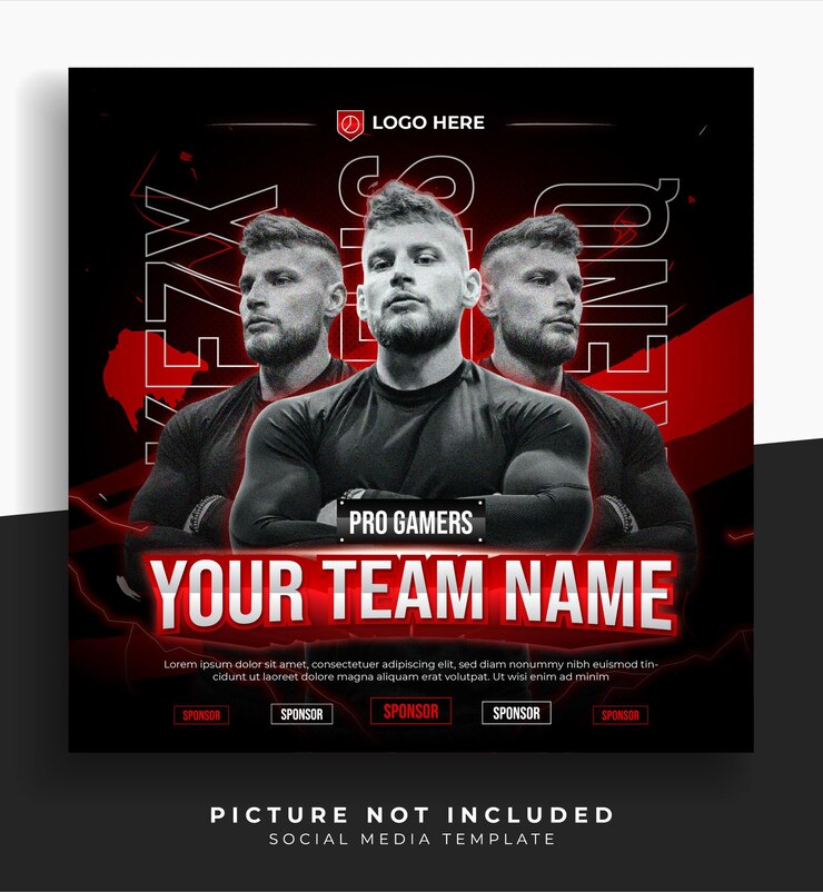Vecteur bannière d'affiche de jeux e sports ou modèle de publication sur les réseaux sociaux