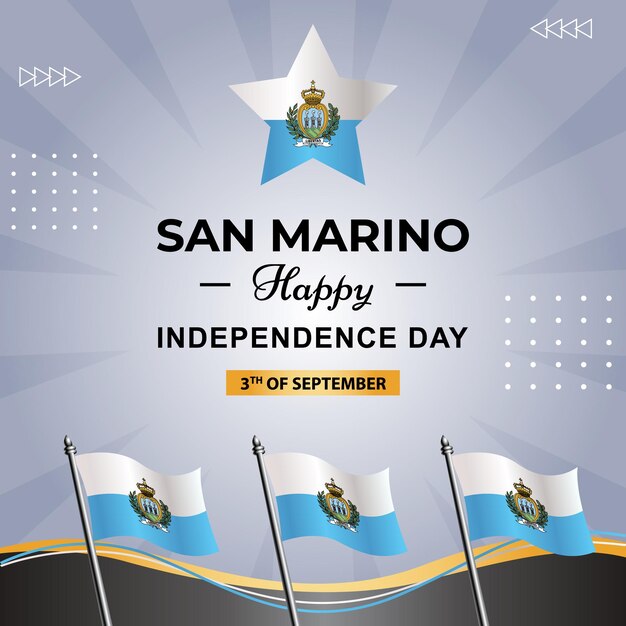 Bannière D'affiche De Saint-marin Pour Le Jour De L'indépendance