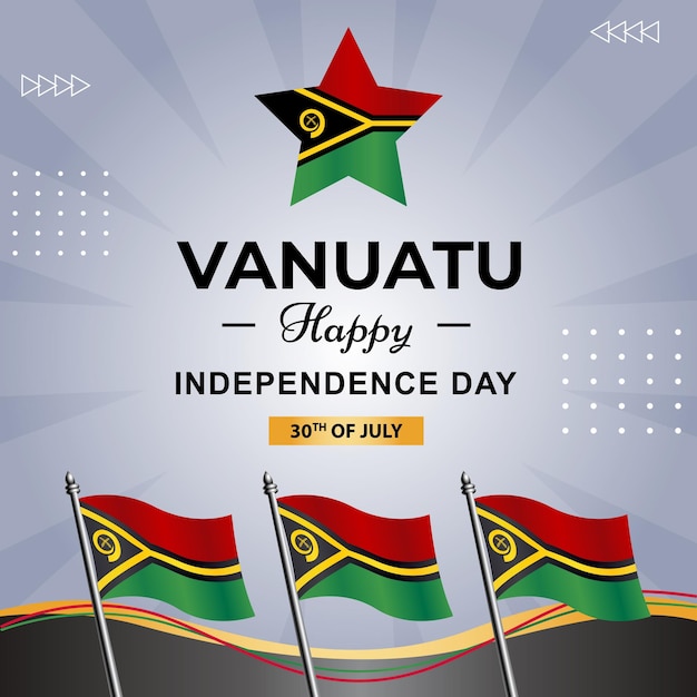 Bannière D'affiche De Vanuatu Pour Le Jour De L'indépendance