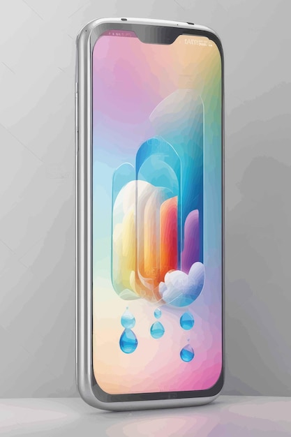 Vecteur bannière d'application de téléphone mobile avec forme de nuagebannière d'application de téléphone mobile avec forme de nuage3 d