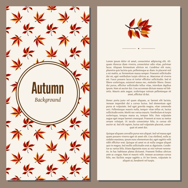 Vecteur bannière d'automne avec texte