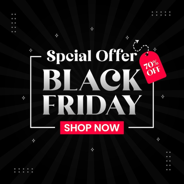 Bannière Black Friday Super Sale. Bannière De L'offre Black Friday