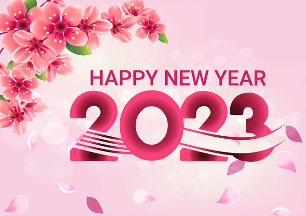 Vecteur bannière de bonne année 2023