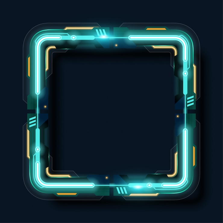 Vecteur bannière carrée de la technologie.
