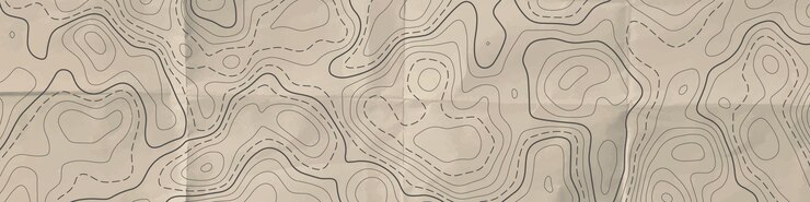 Vecteur bannière de carte de ligne topographique.