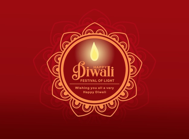 Bannière De Célébration Du Festival Happy Diwali Et Fond D'affiche