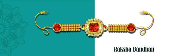 Vecteur bannière de célébration joyeux raksha bandhan