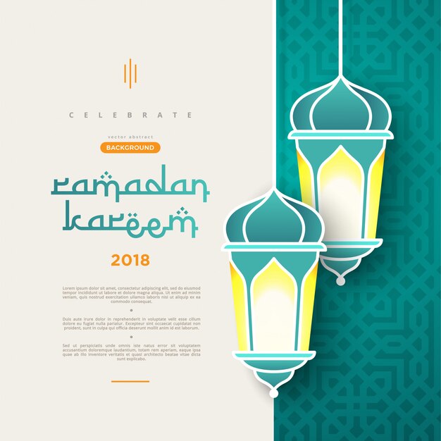 Bannière Concept Ramadan Kareem