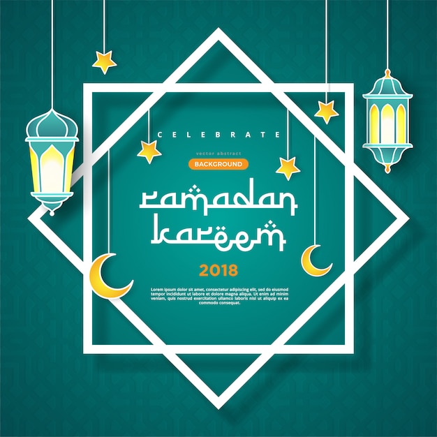 Bannière Concept Ramadan Kareem