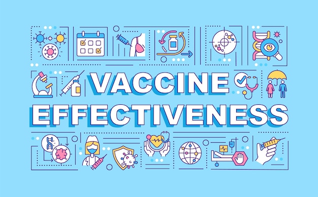 Bannière De Concepts De Mot Efficacité Du Vaccin