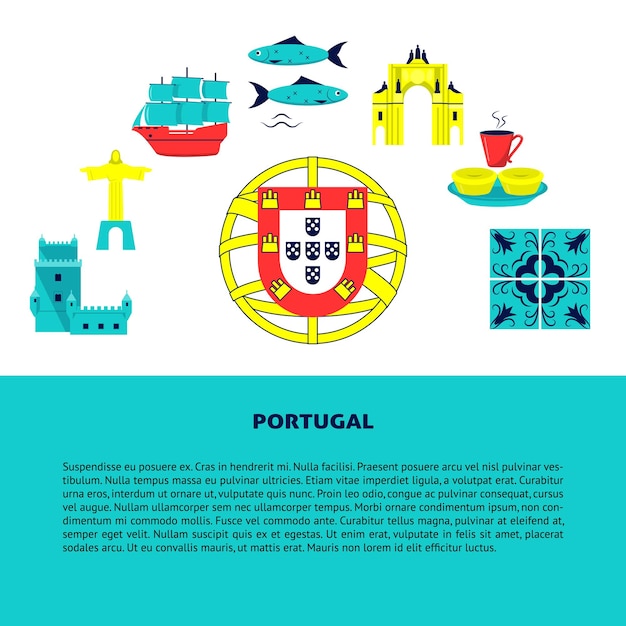 Bannière Conceptuelle Du Portugal