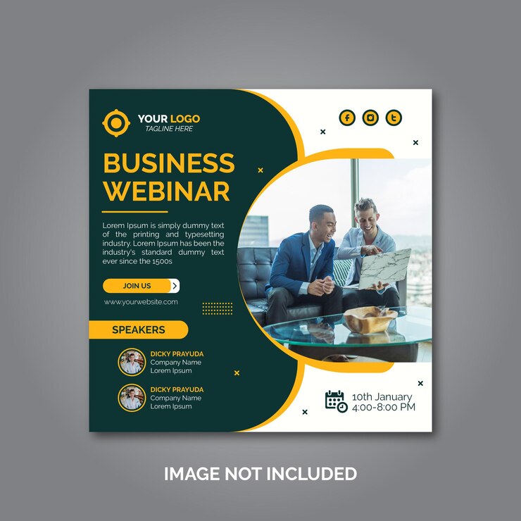 Bannière de conférence de webinaire d'entreprise de marketing numérique