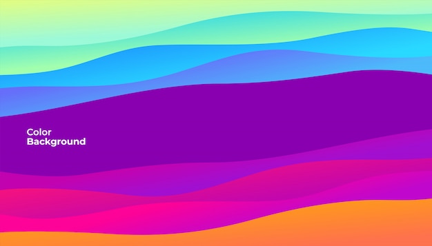 Bannière de courbe abstraite colorée.