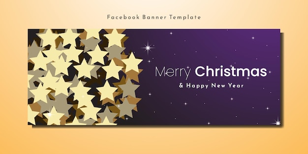 Vecteur bannière de couverture facebook joyeux noël