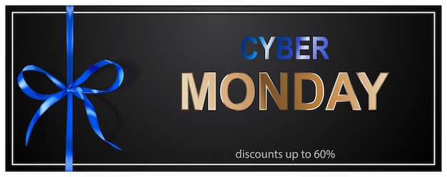 Vecteur bannière cyber ​​monday sale