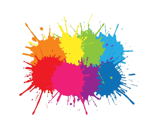 Bannière d'éclaboussure de peinture colorée.