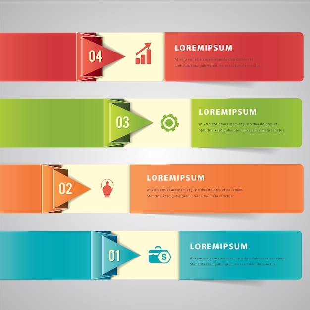 Vecteur bannière d'élément d'infographie moderne.