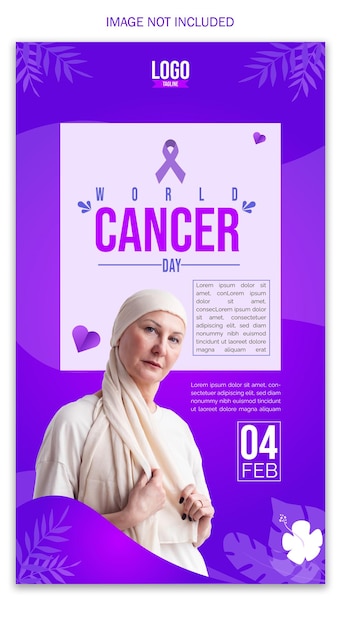 Bannière Enroulable De L'événement De La Journée Mondiale Contre Le Cancer