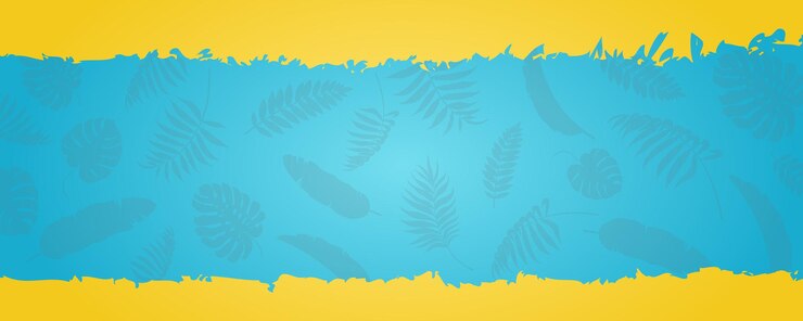 Vecteur bannière d'été avec des feuilles tropicales.
