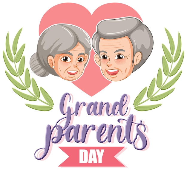 Vecteur bannière de la fête des grands-parents heureux