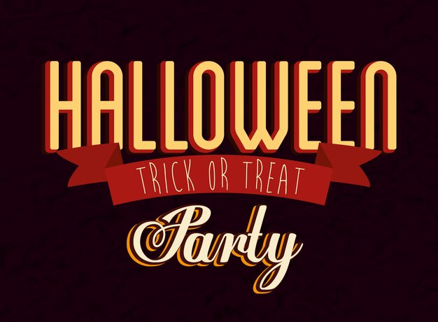 bannière de la fête d'halloween