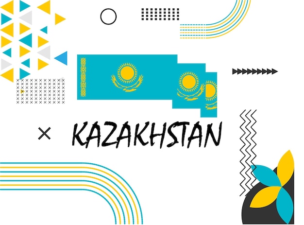 Vecteur bannière de la fête nationale du kazakhstan pour l'anniversaire de la fête de l'indépendance. thème de couleur verte et jaune. indépendant